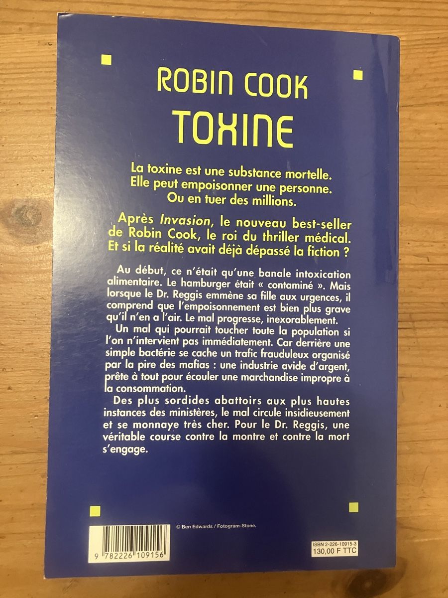 Libri: Toxine (Robin Cook)  – Usato da Meyrin venduto da Julien333 1