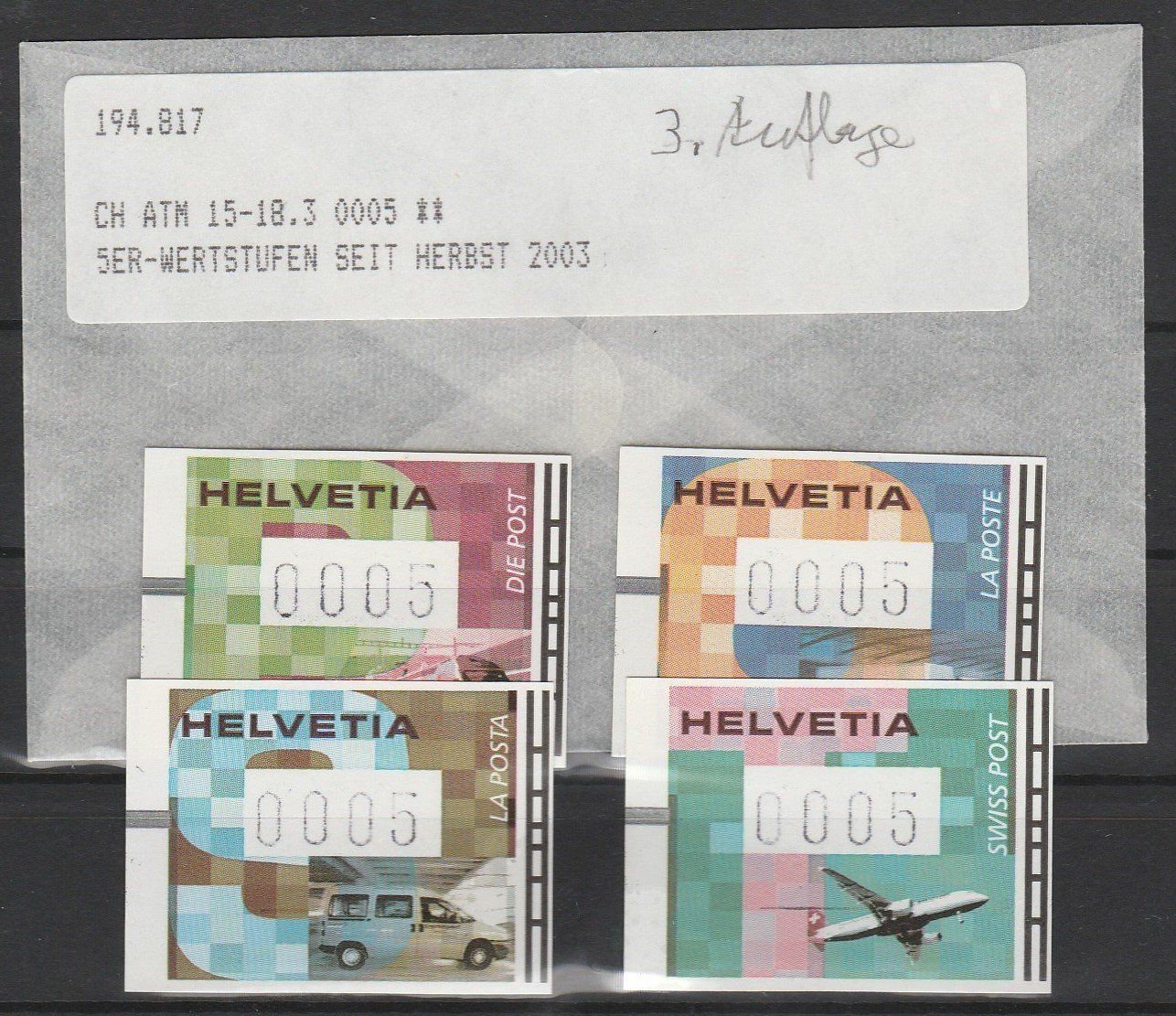 Alle Briefmarken: Serie mit 5-er Wertstufen – Gebraucht aus Oberglatt ZH von Wiedmi6