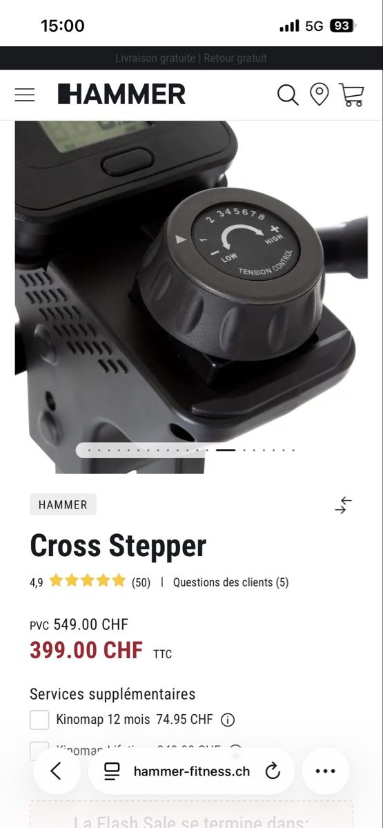 Vélos d'appartement: Cross stepper hammer – D'occasion à Perroy par MR6. 3