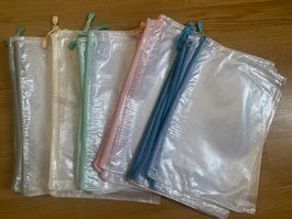 Etui Reissverschlussmäppchen Neu A4 Blau 3 Stück
