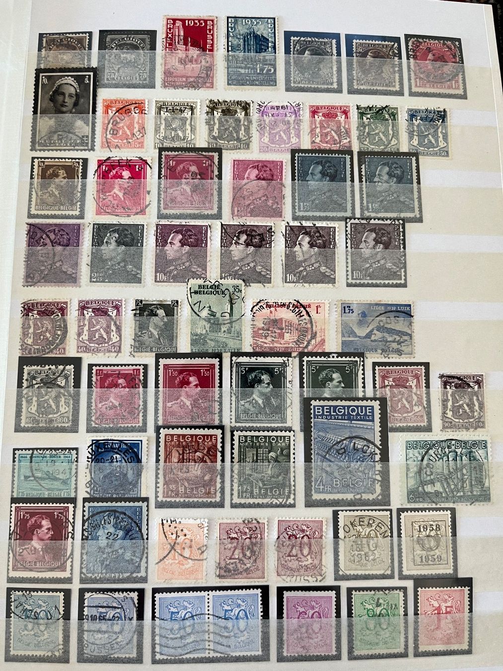 Tutti i francobolli: Briefmarken Sammlung Belgien – Usato da Stetten AG venduto da Brissago25 2