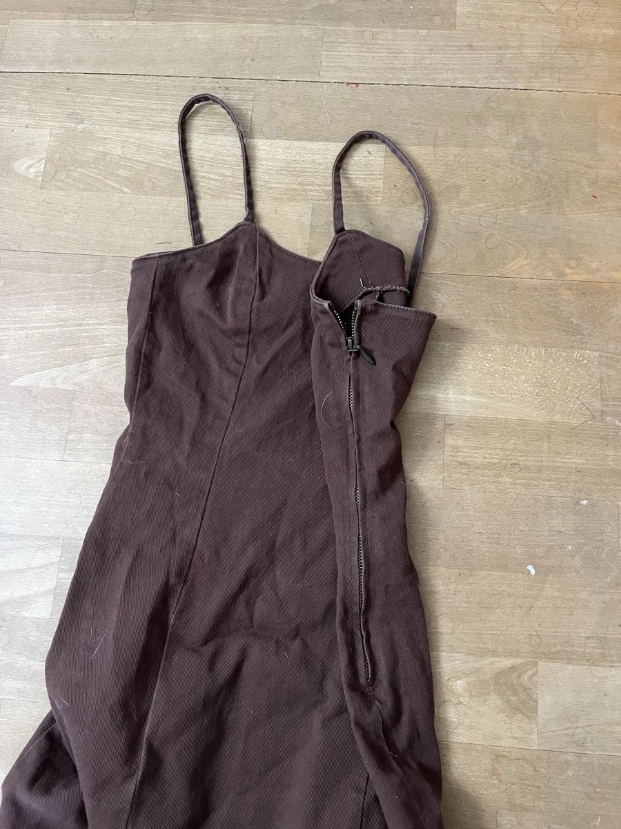 Vestiti: Braunes Kleid aus Jeansstoff – Usato da Stäfa venduto da jo1735 2