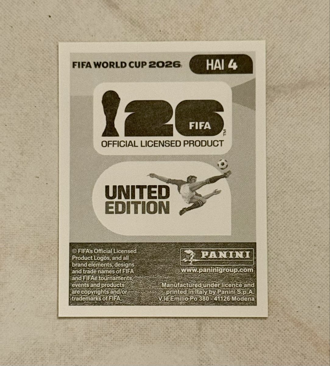 Panini Carte collezionabili: Panini WM 2026!!! HAI 4 – Nuovo (secondo la descrizione) da Oberentfelden venduto da NunoLouro 1