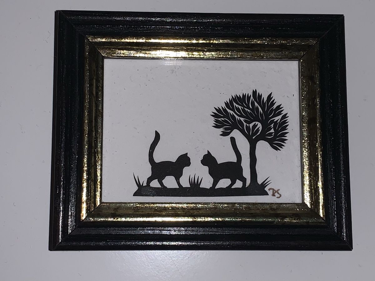 Arts picturaux & lithographies: Schweizer Scherenschnitt signiert – D'occasion à Nunningen par silvermoon68