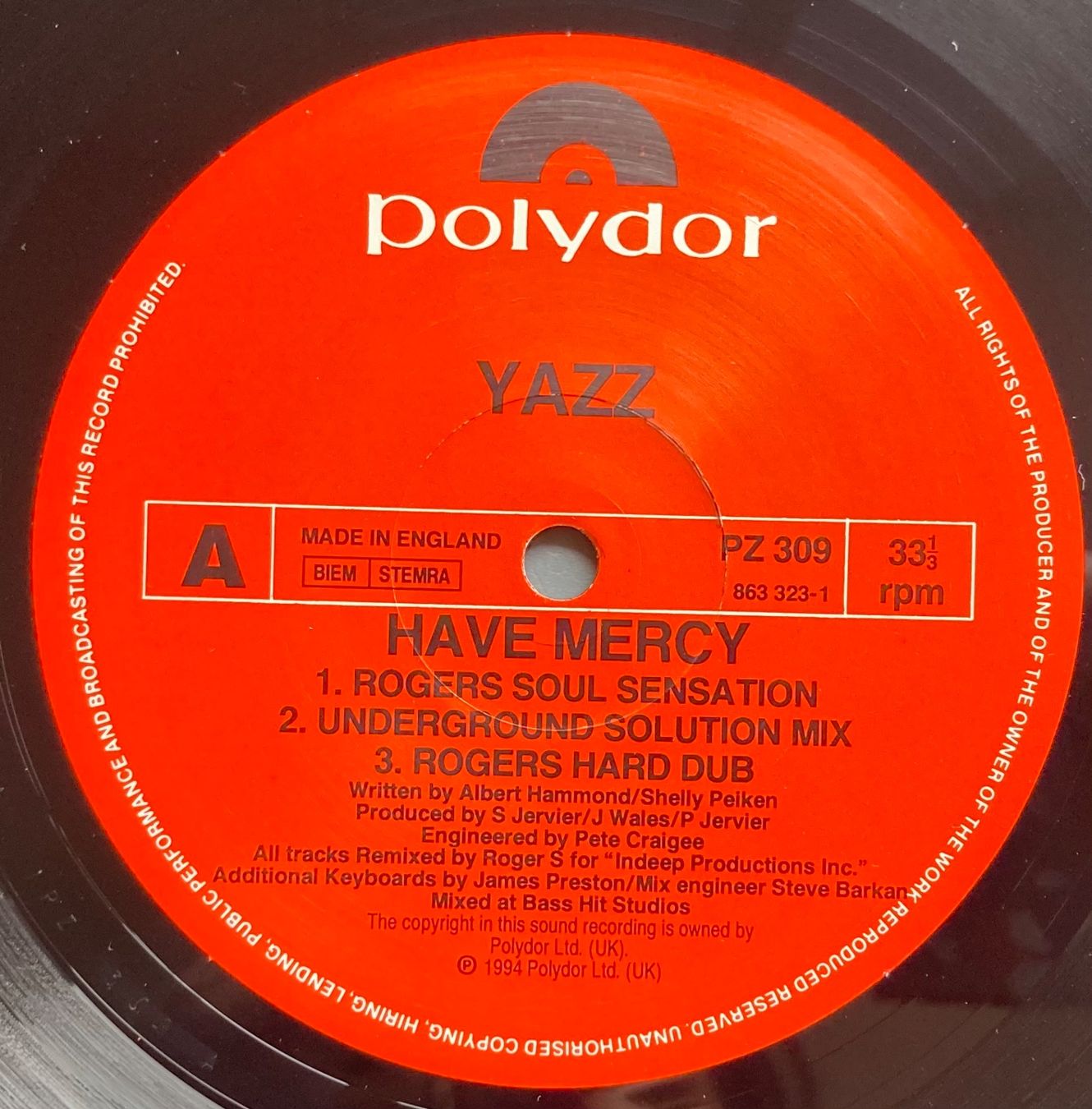 Dischi in vinile: YAZZ - HAVE MERCY – Usato da Poliez-Pittet venduto da Newtown-Records 2
