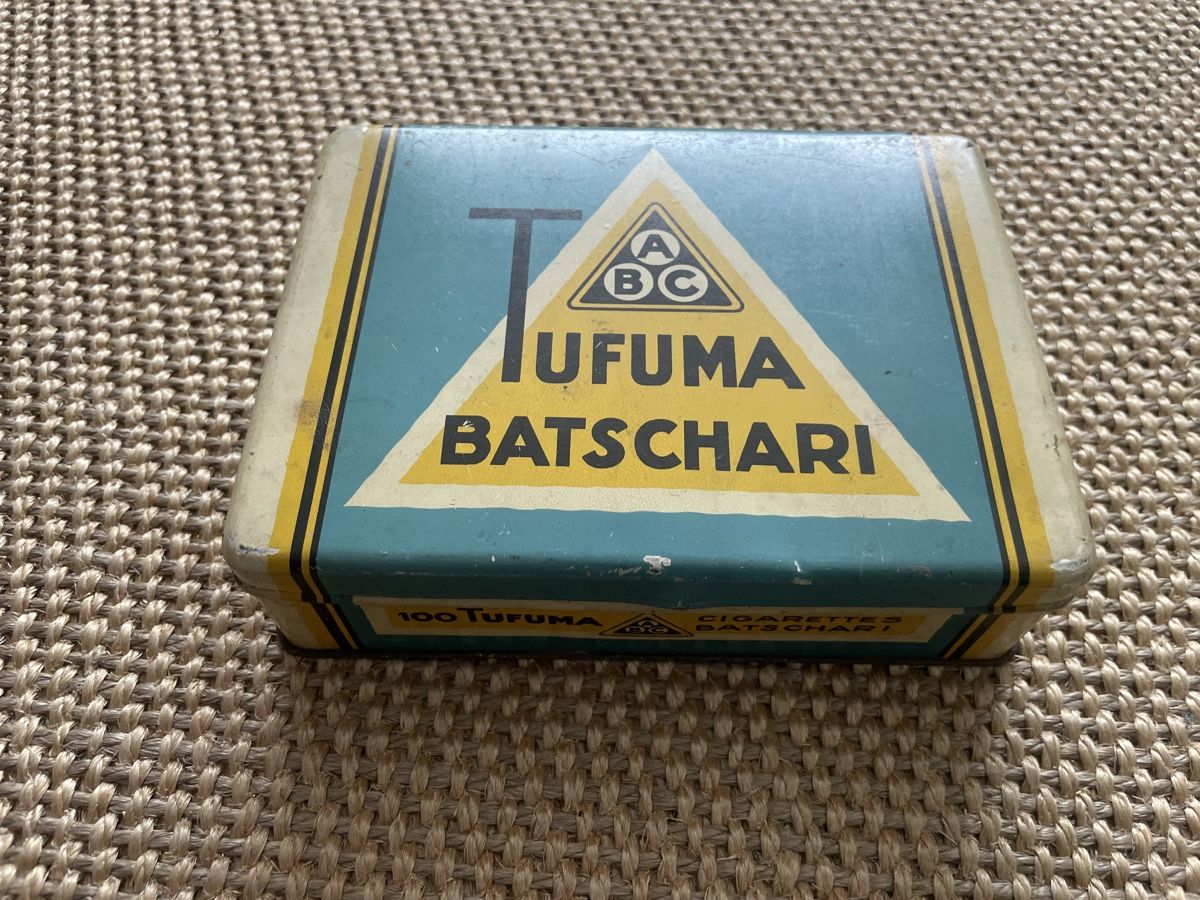 Barattoli: Antike Zigaretten Blechdose A. Batschari Tufuma – Usato da Winterthur venduto da cheerio97 8