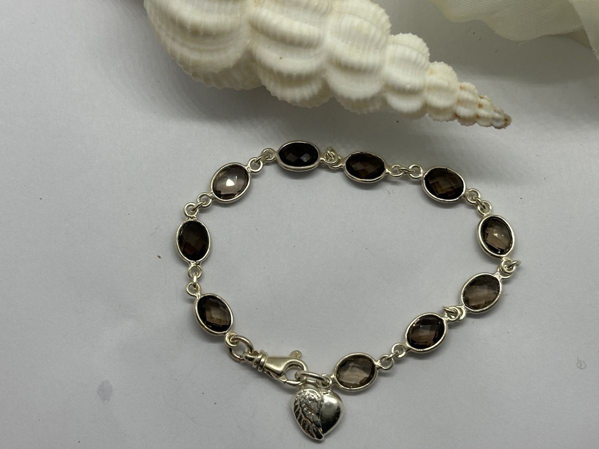 Bracciali & Braccialetti: Rauchquarz Armband 925 – Nuovo e nell'imballaggio originale da Niederglatt ZH venduto da Silberschmuck-design 2