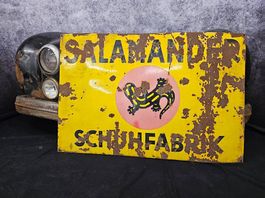SALAMANDER Schuhfabrik Emailleschild  Original Deutschland