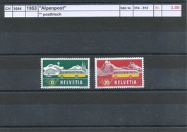 1953 "Alpenpost", ** postfrisch