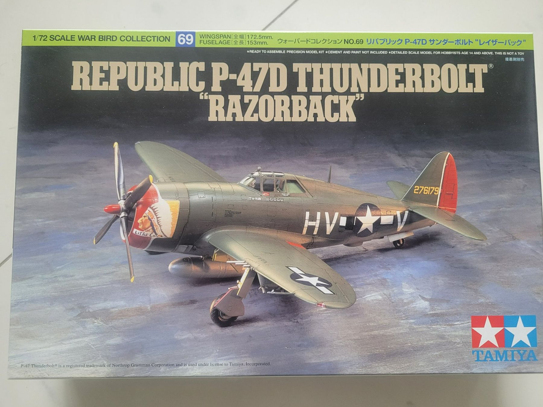 Tamiya Kit di modellismo & Modellini statici: Tamiya 60769 Republic P-47D Thunderbolt Razorback 1/72 – Nuovo (secondo la descrizione) da Luzern venduto da igvu333