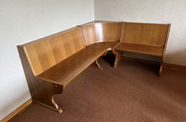 Eckbank Holz natur guter Zustand L-Form 190x150cm