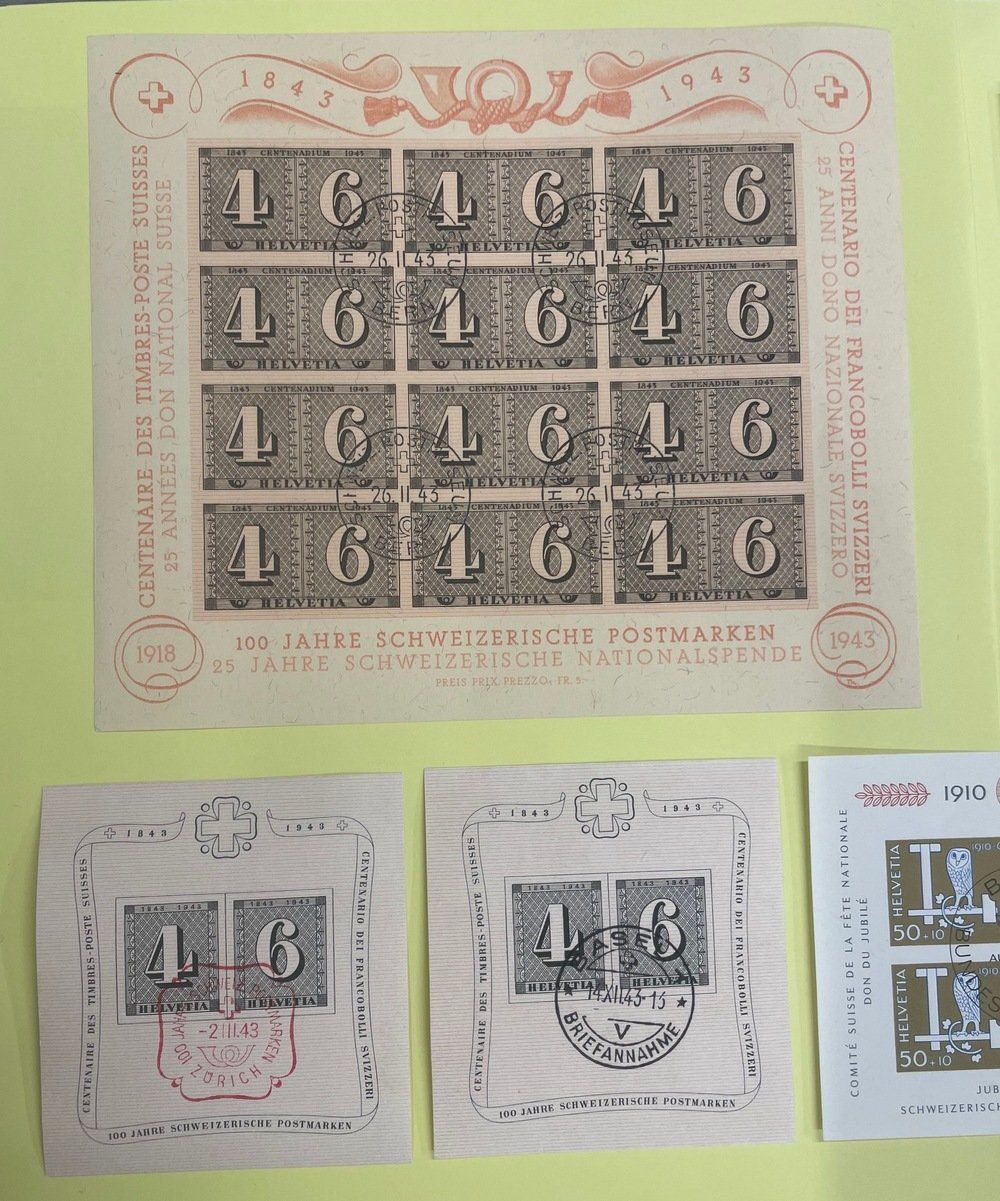 Alle Briefmarken: Lot mit 9 Schweizer Blocks gestempelt – Gebraucht aus Sirnach von Melisangi 1