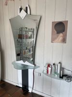 Friseursalon Spiegelschrank mit Regal und Ablage weiss