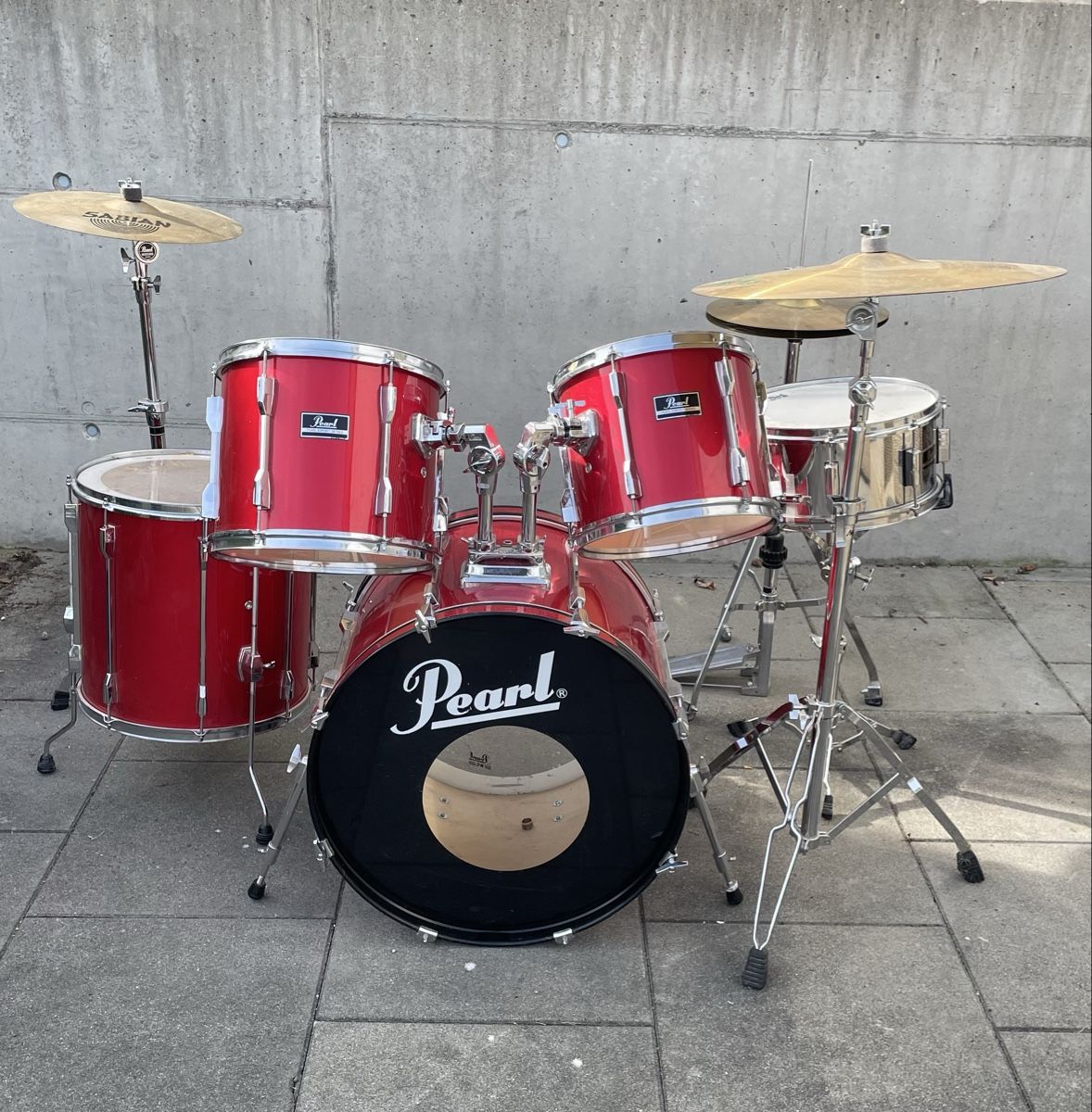 Strumenti musicali: Pearl Schlagzeug Komplettset rot – Usato da Utzigen venduto da fox_yn7n