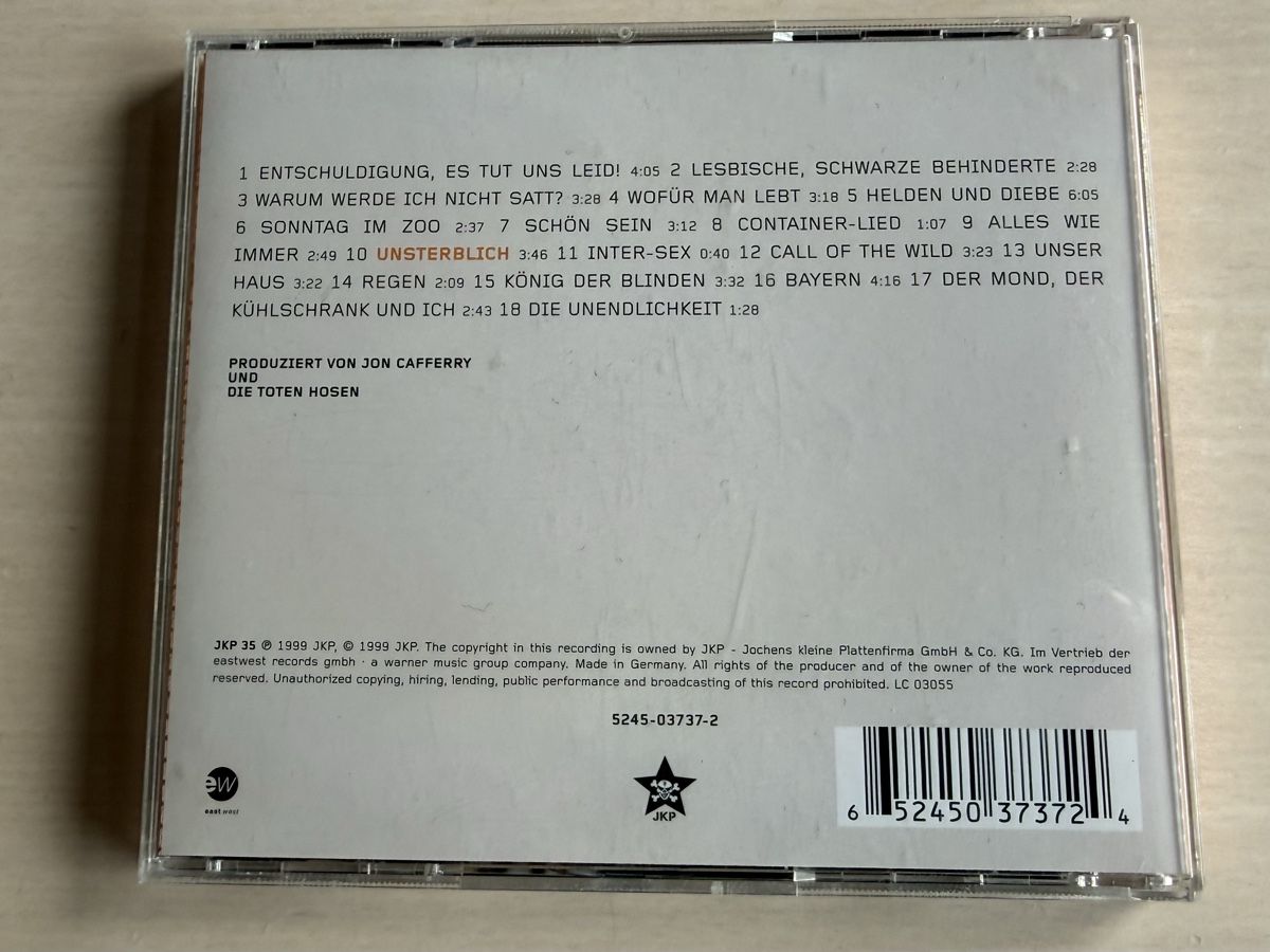 CD: Die Toten Hosen - Unsterblich CD – Usato da Oberried Brienz venduto da Chyara 1