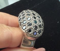 Ring Silber 925 mit Onyx Grösse 56 guter Zustan