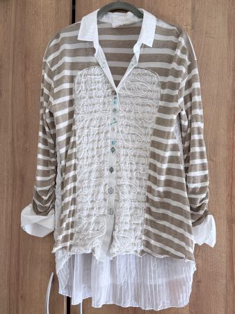 Tunique chemise style Boho chic / Elisa Cavaletti (Taille M)