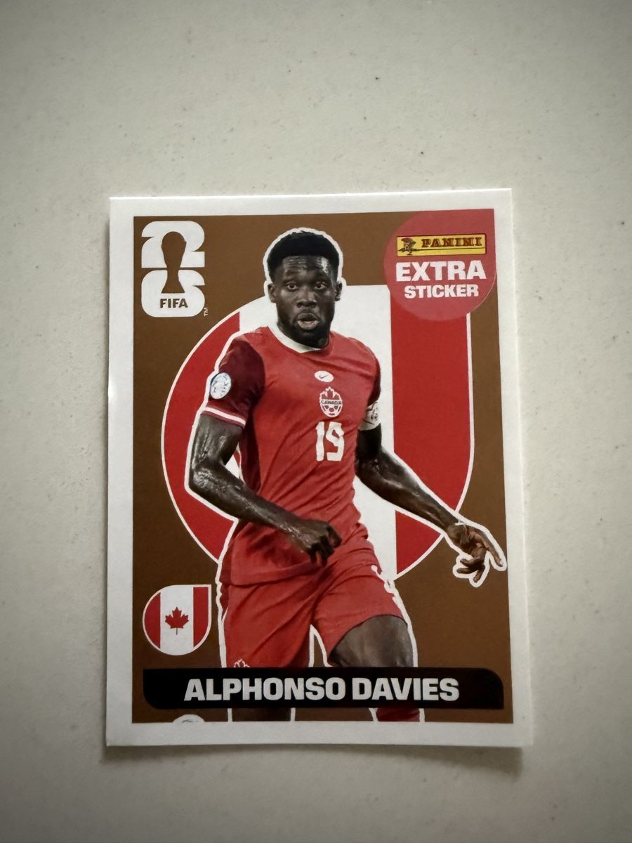 Panini Carte collezionabili: World Cup 2026 Panini - Extra Sticker Alphonso Davies – Nuovo (secondo la descrizione) da Chiggiogna venduto da TheLegend88