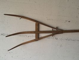 Antiker Heugreifer aus Holz, Deko, Unikat