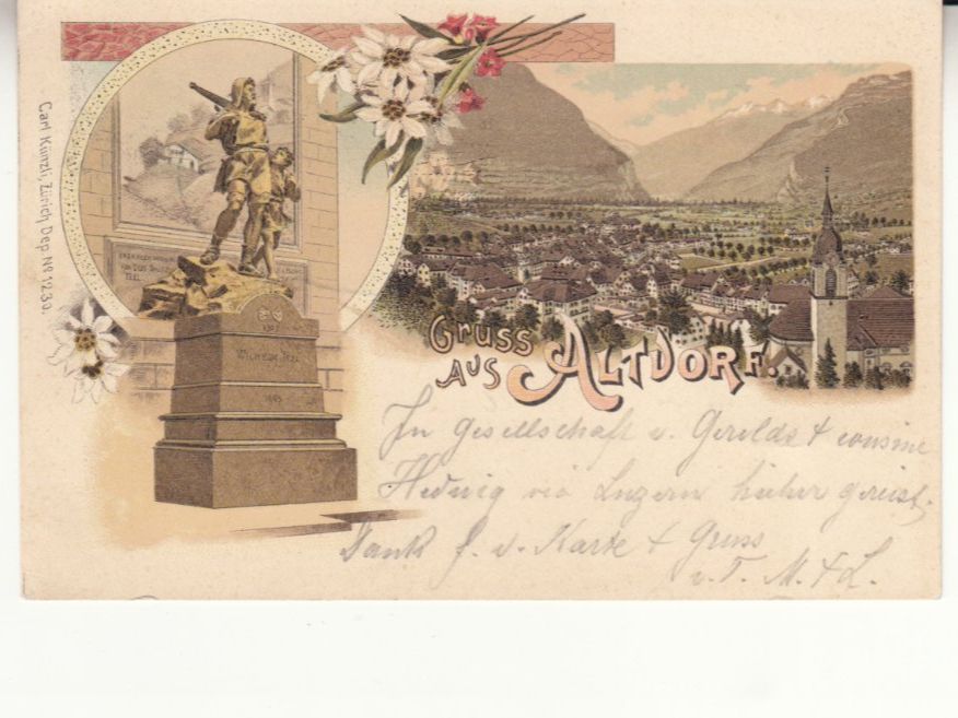 Cartoline postali: Altdorf 1900 – Usato da Bürglen TG venduto da StampGraf