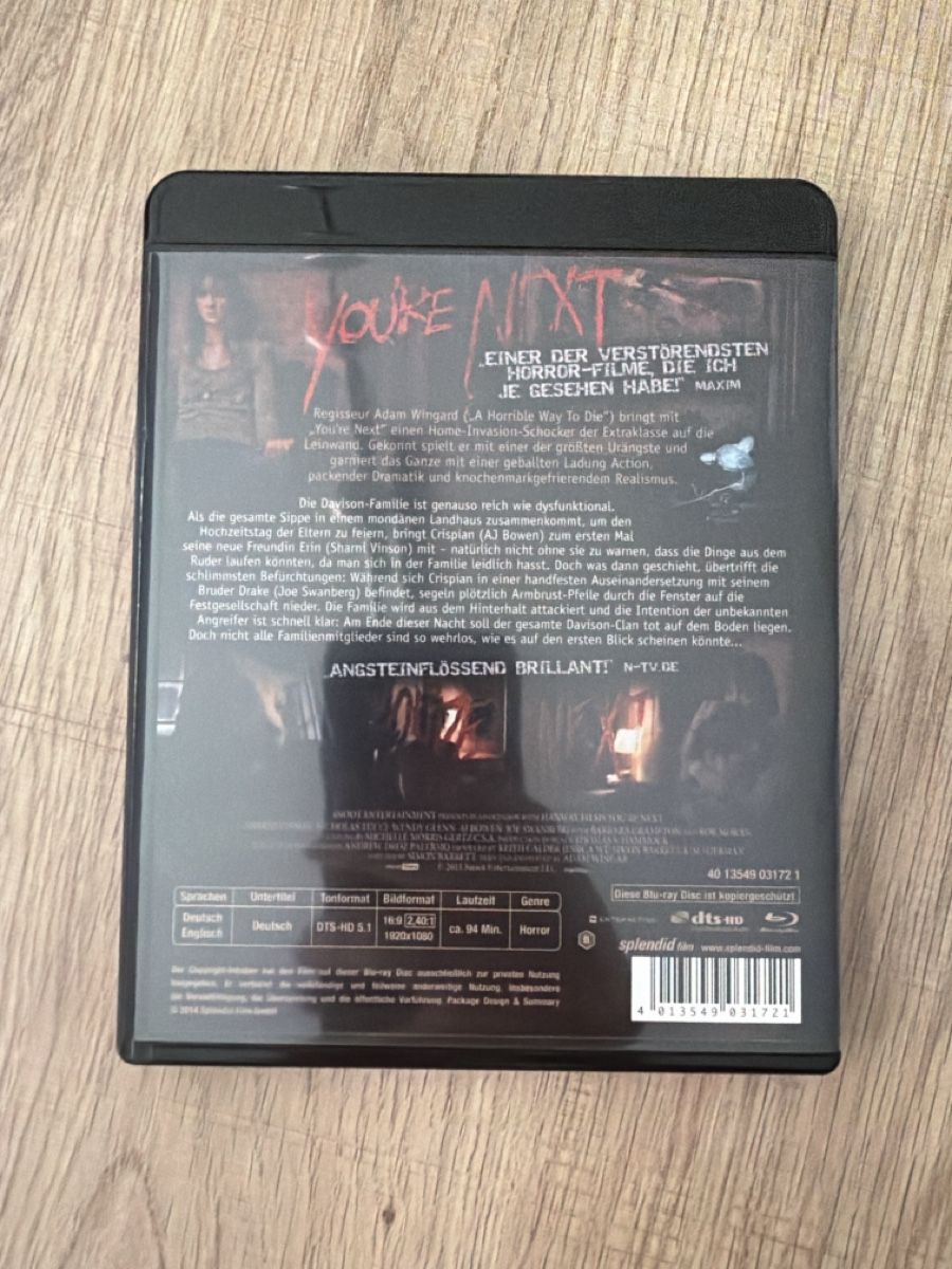 Alle DVDs: Youre Next (2011) BluRay – Gebraucht aus Hagendorn von masterchieff 1