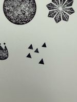 Rubber Stamp with Triangles Pattern