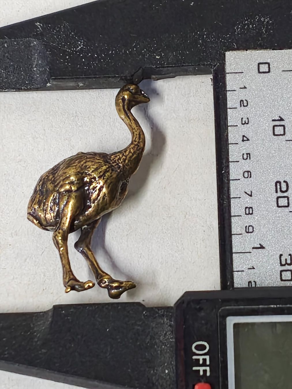 Statuette: MINI Afrikanischer Strauss aus messing – Usato da Uerkheim venduto da Justi.y 3