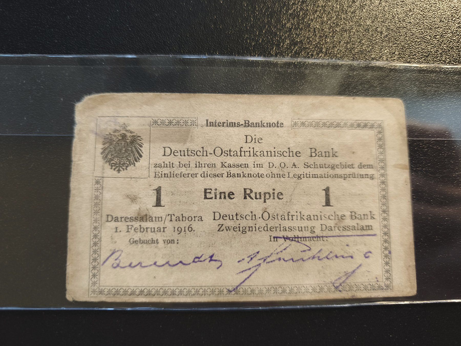 Banconote: Deutsch-Ostafrikan Banknote - 1 Rupie – Usato da Mendrisio venduto da Dee-11