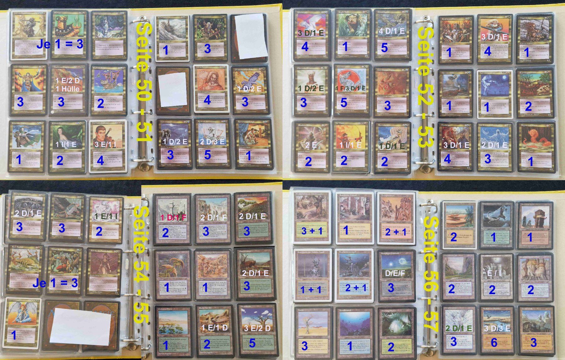 Magic The Gathering Carte collezionabili: Magic The Gathering #5 Ordner: 1263 Karten& Total 552 Bilder – Usato da Zürich venduto da silver-team 8