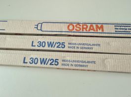 3 Osram Neonröhre Leuchtstoffröhren L30W/25,Weiss, Universal