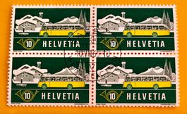  Viererblock Nr.314 Stempelt Basel 1953   