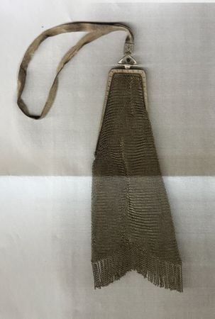 Antike Kettenbeutel Handtasche Metall guter Zustand