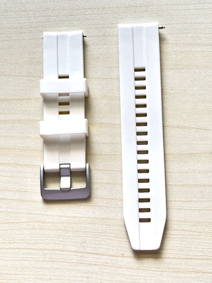 Orologi: Uhrenarmband Silikon weiss 22 mm – Usato da Grenchen venduto da chththl