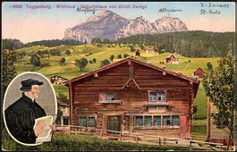 1915_AK-Zwinglihütte Alt St. Johann (blauer Hüttenstempel)