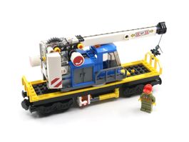 Lego Eisenbahn Zug Wagen mit Kran aus Set 60198 Kranwagen