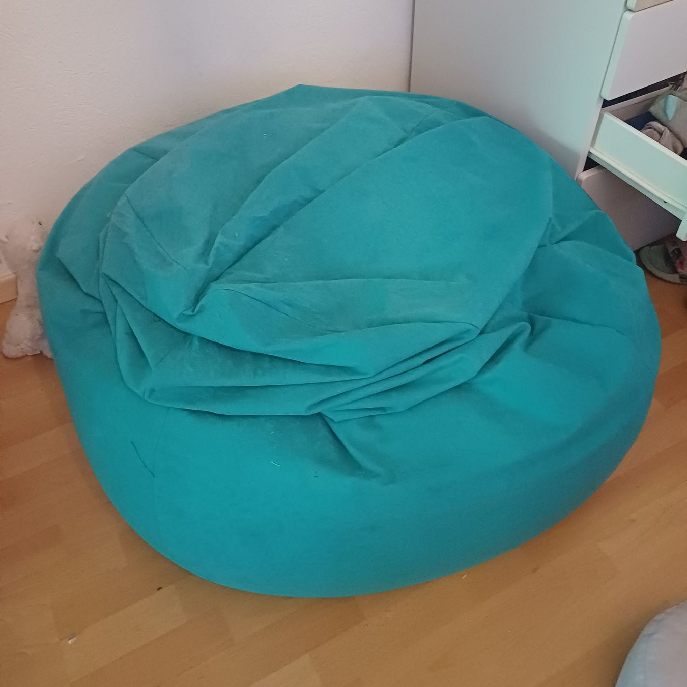 Sessel: Pouf géant turquoise, diamètre 100cm, bon état – Gebraucht aus Villeneuve VD von vog_yc5s