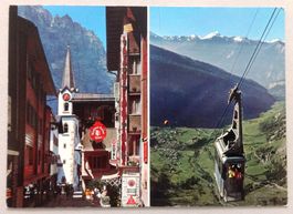 Leukerbad 1401 m, Dorfstrasse und Gemmibahn