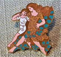 I755 - Kunst Pin Simone Erni - Frau Kind