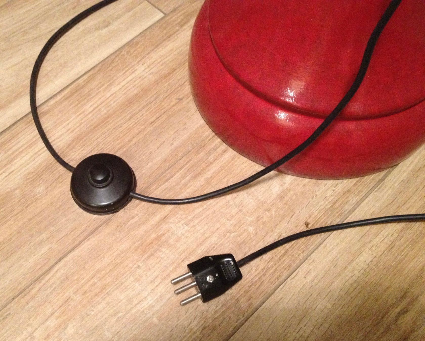 Lampade: 70's red lamp - Keramik lampe – Usato da Vuiteboeuf venduto da broticaire 7