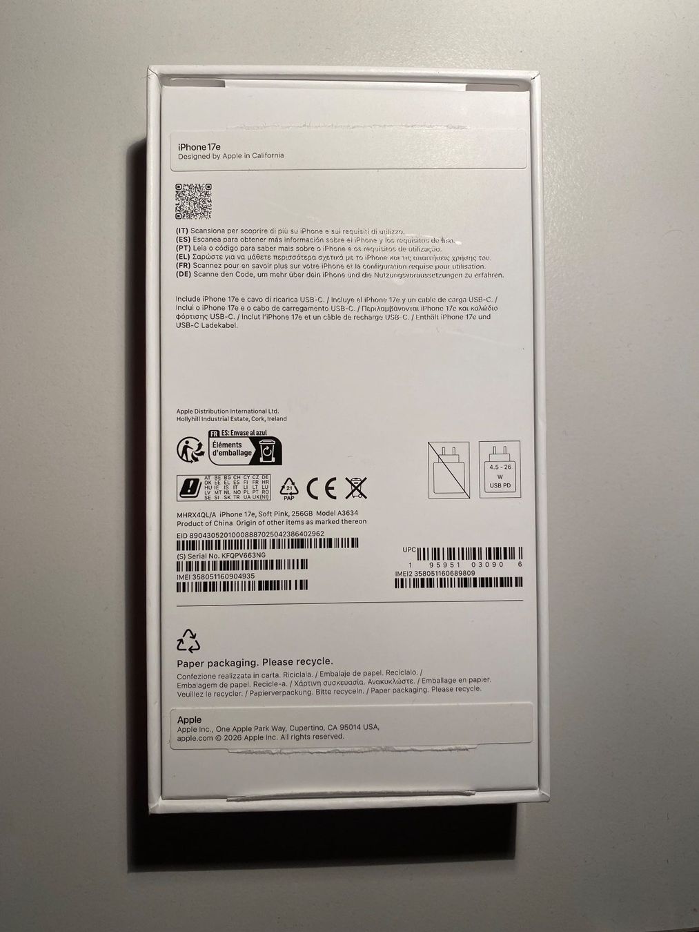 Apple Portables: Apple iPhone 17e 256GB Soft Pink – D'occasion à Unterseen par LukasK81 3