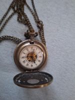 Montre de poche à quartz steampunk vintage, avec chaînek