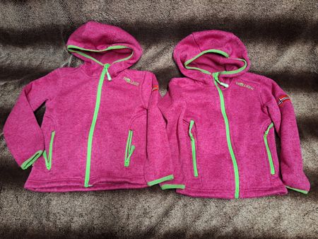 2x Trollkids Fleece Jacke Gr 110 Pink Top Zustand! Zwillinge