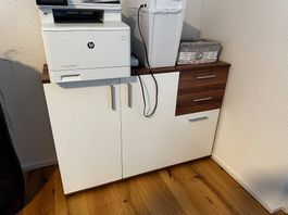 Sideboard / Kommode weiss-braun 120 × 84 × 35 cm
