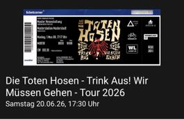 Die Toten Hosen - Tour 2026 - Trink Aus! Wir Müssen Gehen