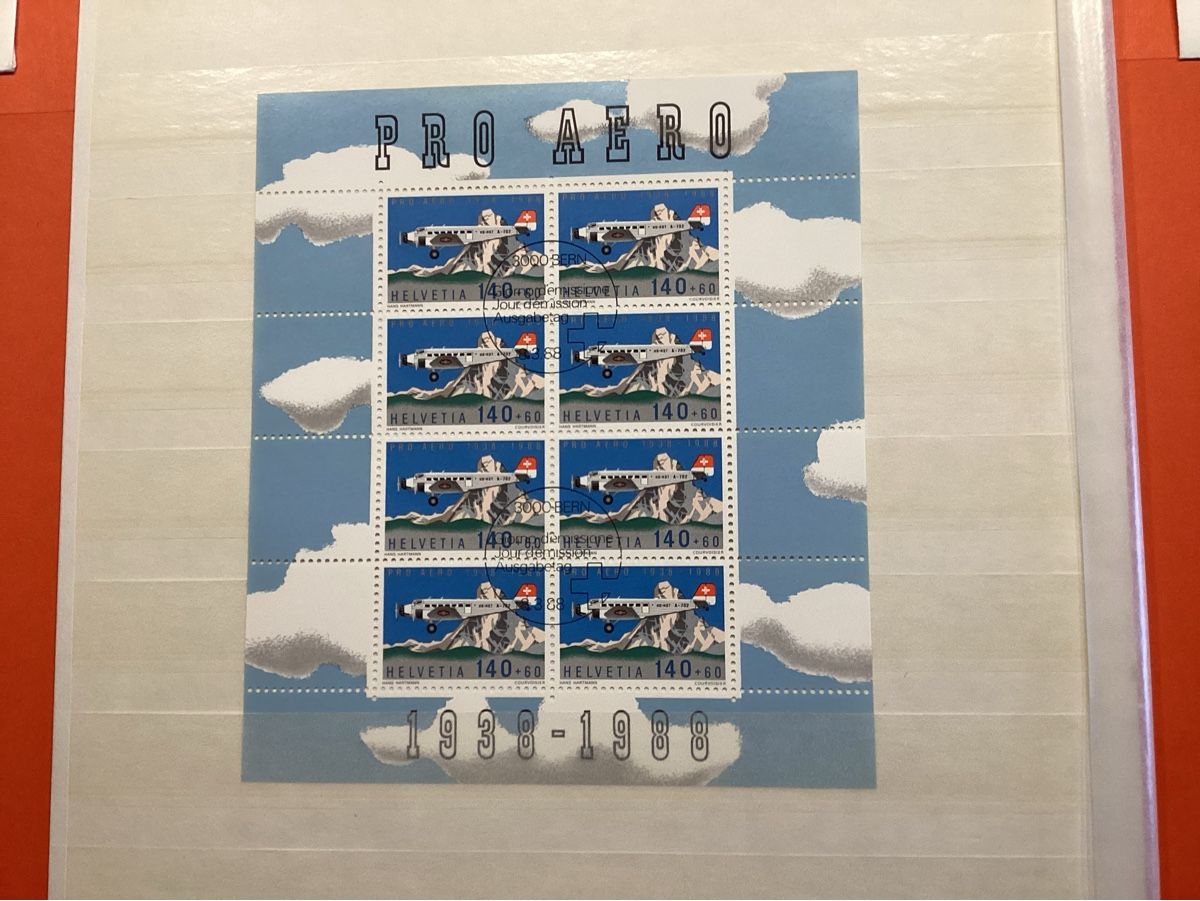 Alle Briefmarken: 🇨🇭Briefmarken Flugpost gestempelt – Gebraucht aus Thun von soernst 2