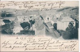 LA CHAUX - de - FONDS, vue à vol d'oiseau sur le nord est