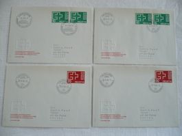 1964 Eröffnung EXPO 64 4 Belege SBK 402 - 403