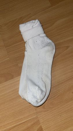 warme weisse Socken, Grösse 43-46
