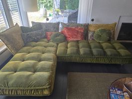 Bretz Ohlinda Designer-Sofa – Samt olivgrün