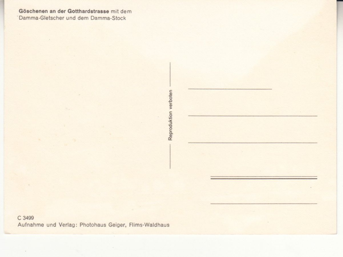 Ansichtskarten: Göschenen ca. 1970 – Gebraucht aus Bürglen TG von StampGraf 1